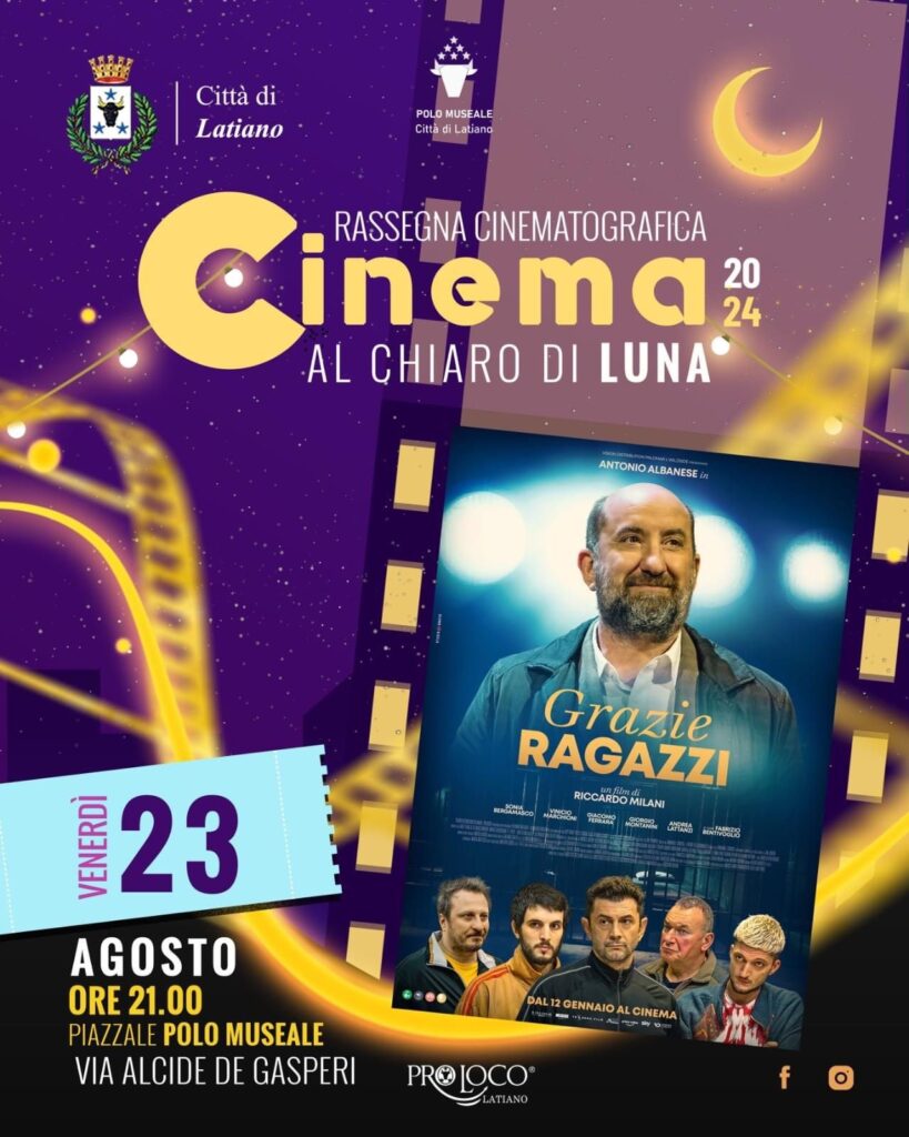 Cinema al chiaro di luna – Appuntamento venerdì 23 agosto 2024